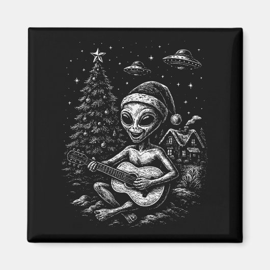 Alien Lieben Weihnachten Magnet (Vorne)