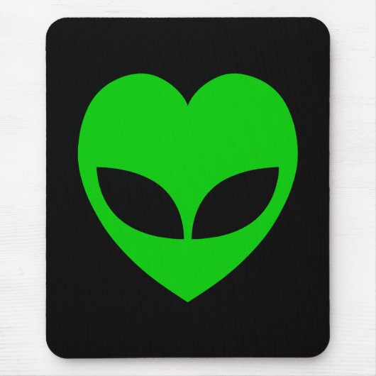 Alien Liebes Herz Mousepad (Vorne)