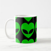 Alien-Liebesherz Kaffeetasse (Links)