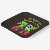 Alien liebt es, unter Sonnenuntergang zu glühen Pappteller (Gewinkelt)