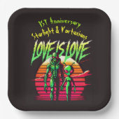 Alien liebt es, unter Sonnenuntergang zu glühen Pappteller (Vorderseite)