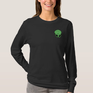 Alien liebt Niedliche Augen, die den grünen Kopf a T-Shirt