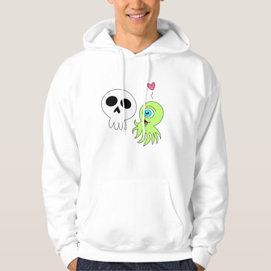 Alien liebt Skull Hoodie (Vorderseite)