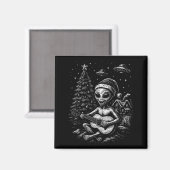 Alien liebt Weihnachten  Magnet (Vorderseite/Rückseite)