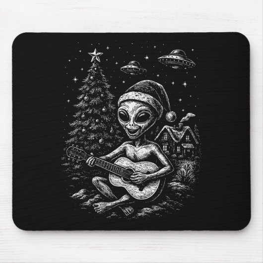 Alien liebt Weihnachten  Mousepad (Vorne)