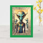 Alien Life bei 40, 5 Zoll x 7 Zoll geklappte Gebur Karte (Gelbe Blume)