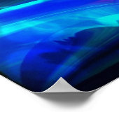 Alien Life in Blue Abstrakt Poster (Ecke)