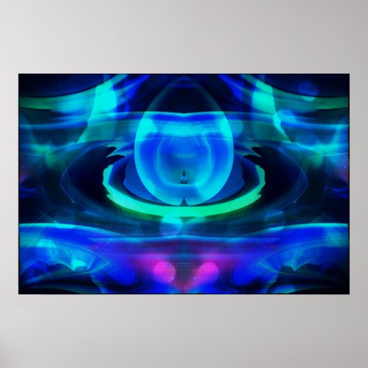 Alien Life in Blue Abstrakt Poster (Vorne)
