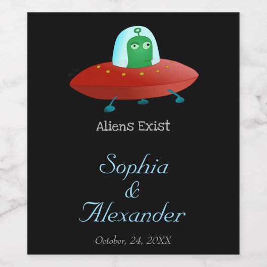 Alien Life Weinetikett (Einzelnes Label)