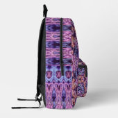 Alien Lila Psychedelic Kaleidoscopic Mandala Bedruckter Rucksack (Links)
