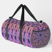 Alien Lila Psychedelic Kaleidoscopic Mandala Duffle Bag (Rechte Ecke)
