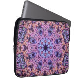 Alien Lila Psychedelic Kaleidoscopic Mandala Laptopschutzhülle (Vorne Rechts)