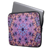 Alien Lila Psychedelic Kaleidoscopic Mandala Laptopschutzhülle (Vorderseite Links)