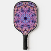 Alien Lila Psychedelic Kaleidoscopic Mandala Pickleball Schläger (Rückseite)