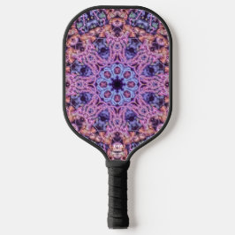 Alien Lila Psychedelic Kaleidoscopic Mandala Pickleball Schläger