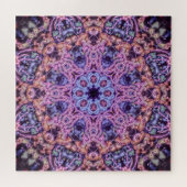 Alien Lila Psychedelic Kaleidoscopic Mandala Puzzle (Horizontal)