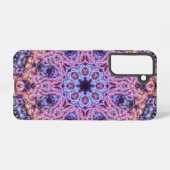 Alien Lila Psychedelic Kaleidoscopic Mandala Samsung Galaxy Hülle (Rückseite (Horizontal))