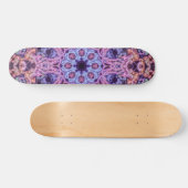 Alien Lila Psychedelic Kaleidoscopic Mandala Skateboard (Horizontal)