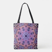 Alien Lila Psychedelic Kaleidoscopic Mandala Tasche (Rückseite)