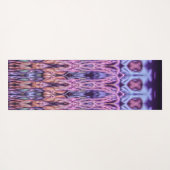 Alien Lila Psychedelic Kaleidoscopic Mandala Yogamatte (Rückseite (Horizontal))