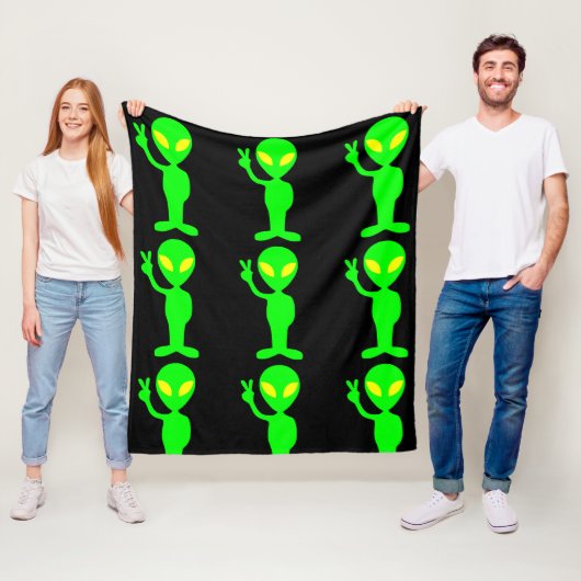 ALIEN LITTLE GREEN MAN BLANKET FLEECEDECKE (Beispiel)