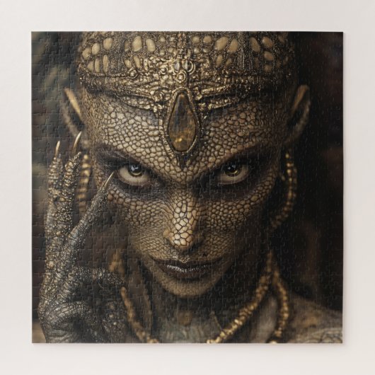 Alien Lizard Woman Puzzle (Vertikal)