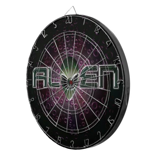 Alien Logo Dartboard Dartscheibe (Vorderseite rechts)