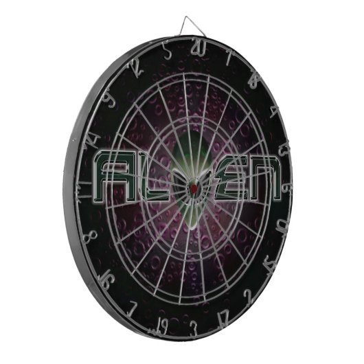 Alien Logo Dartboard Dartscheibe (Vorderseite Links)