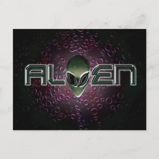 Alien Logo Postkarte (Vorderseite)