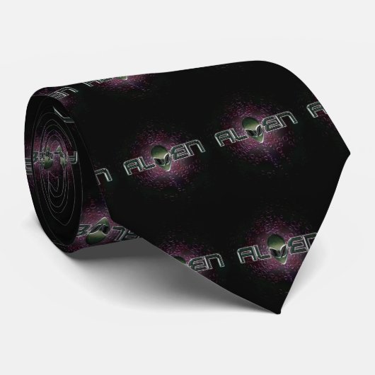 Alien-Logo-Tie Krawatte (Gerollt)