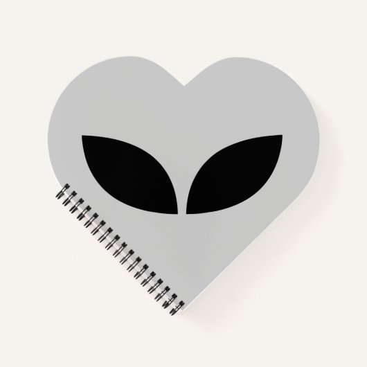 Alien Love Heart Paper Coaster Notizblock (Vorderseite)