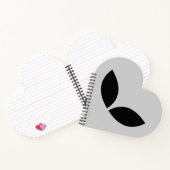 Alien Love Heart Paper Coaster Notizblock (Innenseite)