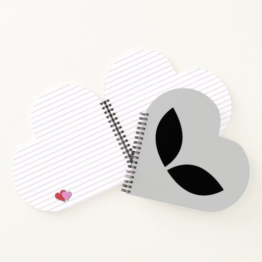 Alien Love Heart Paper Coaster Notizblock (Innenseite)