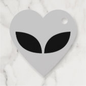 Alien Love Heart Papier Untersetzer Geschenkanhänger (Rückseite)