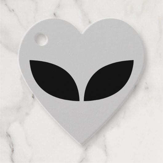 Alien Love Heart Papier Untersetzer Geschenkanhänger (Vorderseite)