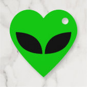 Alien Love Heart Papier Untersetzer Geschenkanhänger (Rückseite)