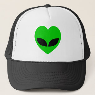 Alien Love Heart Papier Untersetzer Truckerkappe