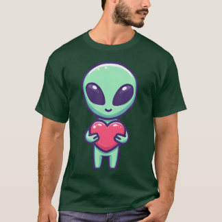Alien Love In Liebe Freundschaft und Herzen von T-Shirt