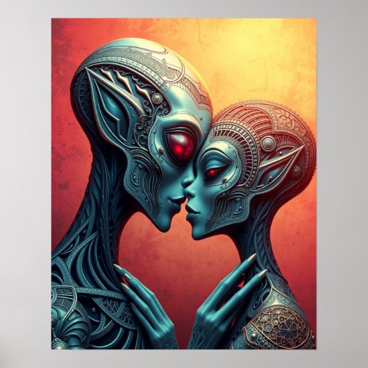 Alien Lovers Sci-Fi Poster (Vorne)