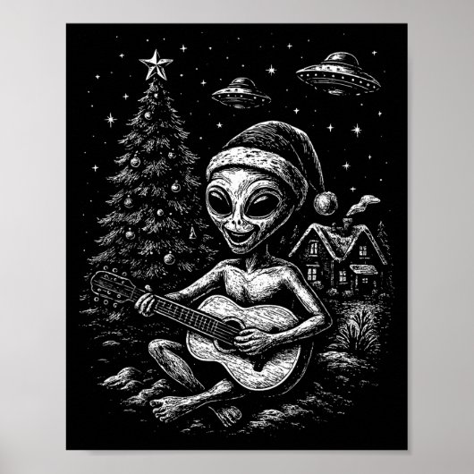Alien Loves Christmas Poster (Vorne)