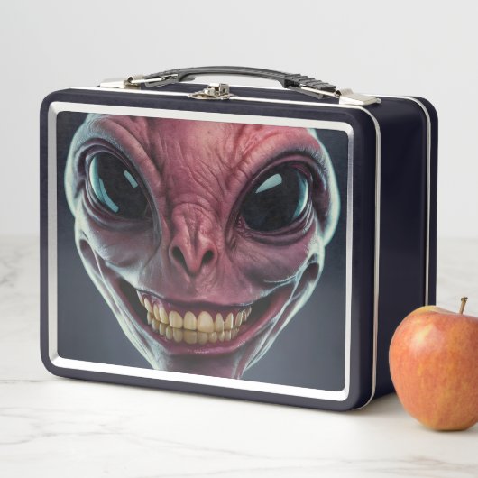 Alien Lunch Box. Metall Brotdose (Beispiel)