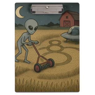 Alien macht Crop Circles Spaß an Science Fiction K Klemmbrett