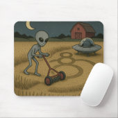 Alien macht Crop Circles Spaß an Science Fiction K Mousepad (Mit Mouse)