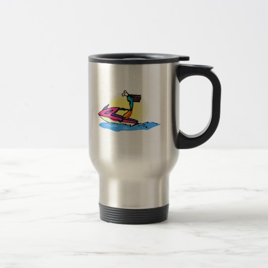 Alien-Mädchen auf JetSki Reisebecher (Rechts)
