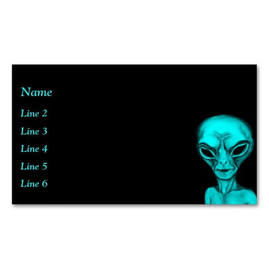 Alien Magnetische Visitenkarte (Vorderseite)