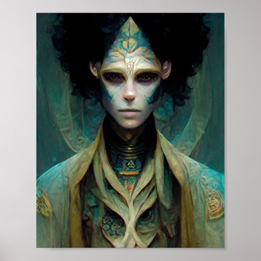 Alien Man SciFi Art Poster (Vorne)