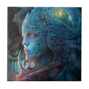 Alien Man Surreal Sci-Fi Art Fliese