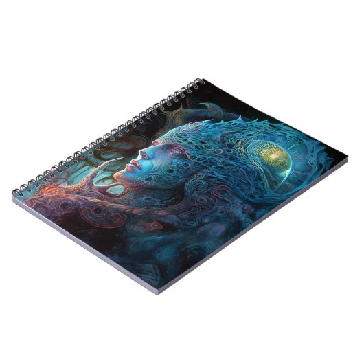 Alien Man Surreal Sci-Fi Art Notizblock (Linke Seite)