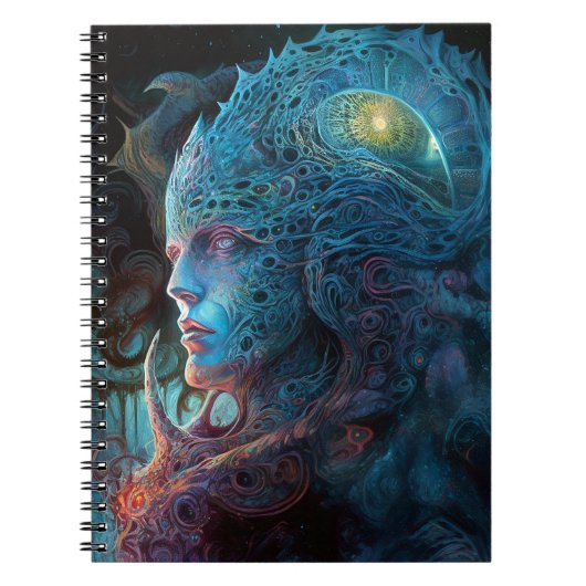 Alien Man Surreal Sci-Fi Art Notizblock (Vorderseite)