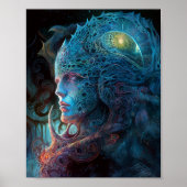 Alien Man Surreal Sci-Fi Art Poster (Vorne)
